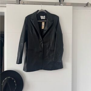 Rebecca Minkoff Black Leather Blazer